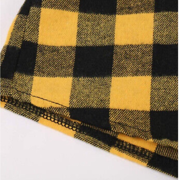 Yellow Plaid Open Front Cardigan - Picture 4 of 7
